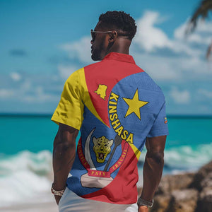 Congo-Kinshasa Independence Day Hawaiian Shirt Coat Of Arms - African Pattern