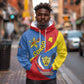 Congo-Kinshasa Independence Day Hoodie Coat Of Arms - African Pattern