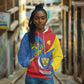 Congo-Kinshasa Independence Day Hoodie Coat Of Arms - African Pattern
