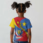 Congo-Kinshasa Independence Day Kid T shirt Coat Of Arms - African Pattern