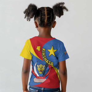 Congo-Kinshasa Independence Day Kid T shirt Coat Of Arms - African Pattern