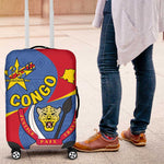 Congo-Kinshasa Independence Day Luggage Cover Coat Of Arms - African Pattern