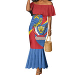 Congo-Kinshasa Independence Day Mermaid Dress Coat Of Arms - African Pattern