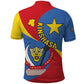 Congo-Kinshasa Independence Day Polo Shirt Coat Of Arms - African Pattern