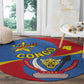Congo-Kinshasa Independence Day Round Carpet Coat Of Arms - African Pattern