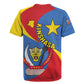 Congo-Kinshasa Independence Day Rugby Jersey Coat Of Arms - African Pattern