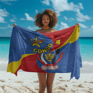 Congo-Kinshasa Independence Day Sarong Coat Of Arms - African Pattern