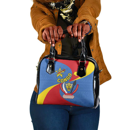 Congo-Kinshasa Independence Day Shoulder Handbag Coat Of Arms - African Pattern