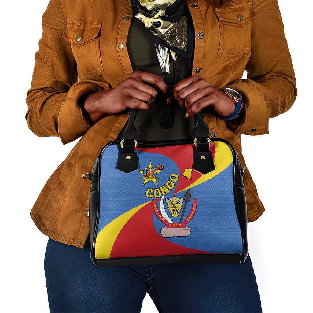 Congo-Kinshasa Independence Day Shoulder Handbag Coat Of Arms - African Pattern