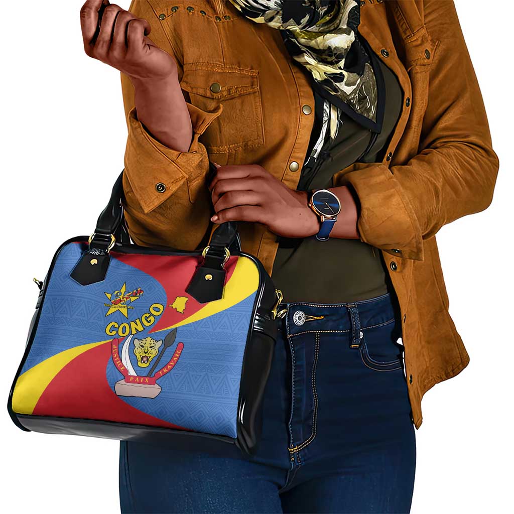 Congo-Kinshasa Independence Day Shoulder Handbag Coat Of Arms - African Pattern