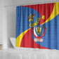 Congo-Kinshasa Independence Day Shower Curtain Coat Of Arms - African Pattern