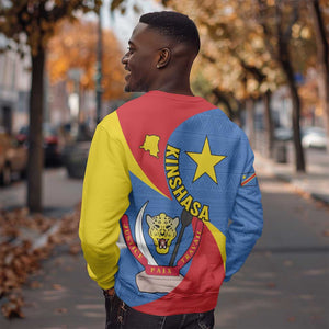 Congo-Kinshasa Independence Day Sweatshirt Coat Of Arms - African Pattern