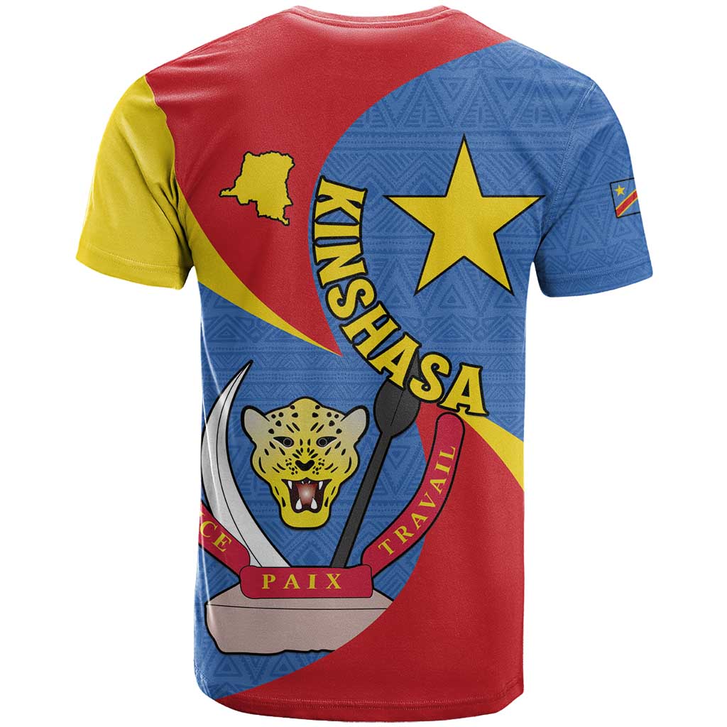 Congo-Kinshasa Independence Day T shirt Coat Of Arms - African Pattern