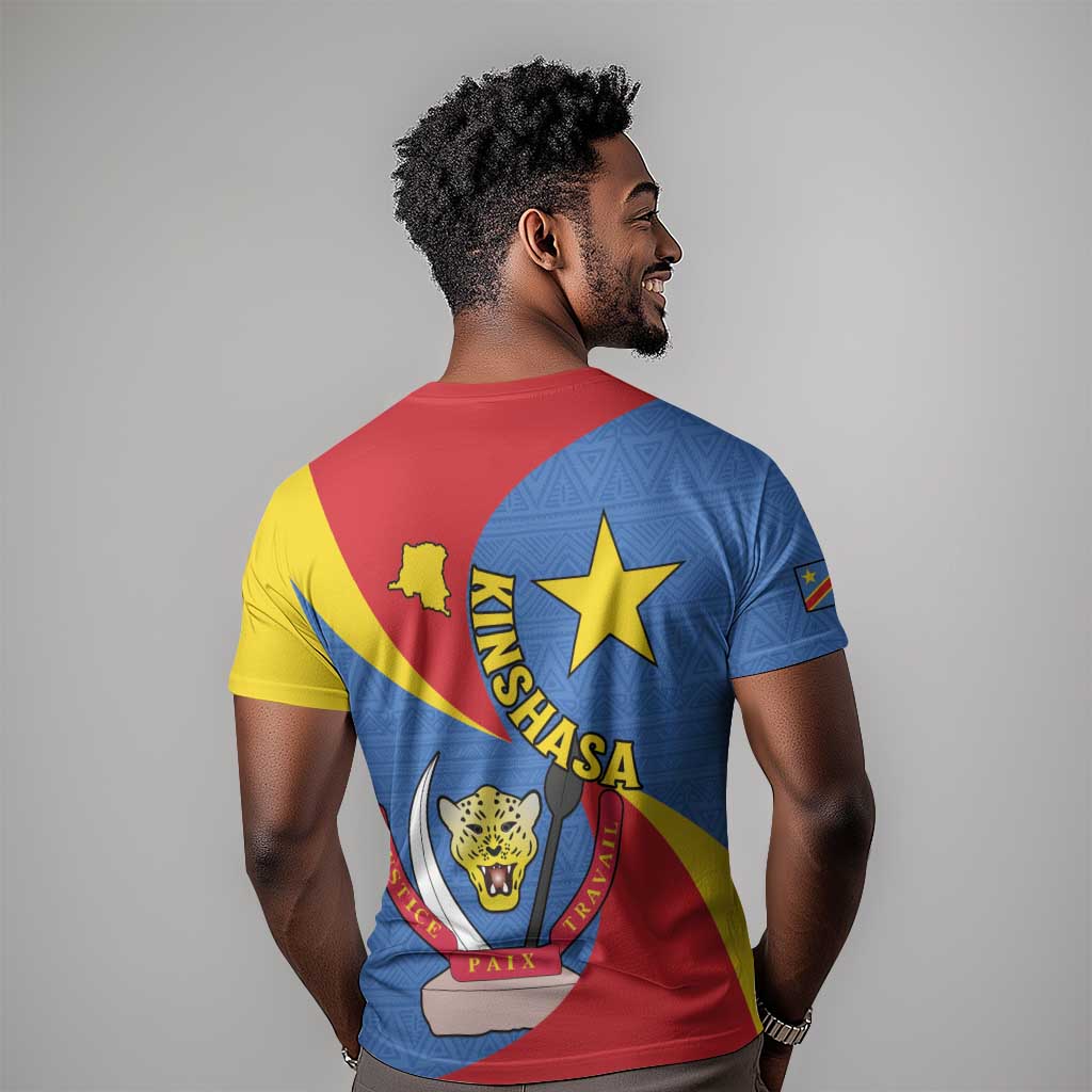 Congo-Kinshasa Independence Day T shirt Coat Of Arms - African Pattern