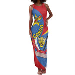 Congo-Kinshasa Independence Day Tank Maxi Dress Coat Of Arms - African Pattern