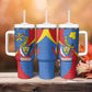 Congo-Kinshasa Independence Day Tumbler With Handle Coat Of Arms - African Pattern