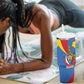 Congo-Kinshasa Independence Day Tumbler With Handle Coat Of Arms - African Pattern