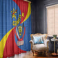 Congo-Kinshasa Independence Day Window Curtain Coat Of Arms - African Pattern