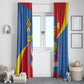 Congo-Kinshasa Independence Day Window Curtain Coat Of Arms - African Pattern