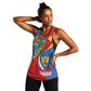 Congo-Kinshasa Independence Day Women Racerback Tank Coat Of Arms - African Pattern