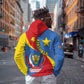 Congo-Kinshasa Independence Day Zip Hoodie Coat Of Arms - African Pattern