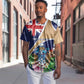 Personalized Tristan da Cunha Baseball Jersey Coat Of Arms Tropical Flowers