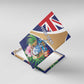 Personalized Tristan da Cunha Canvas Wall Art Coat Of Arms Tropical Flowers