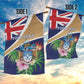 Personalized Tristan da Cunha Garden Flag Coat Of Arms Tropical Flowers