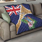 Personalized Tristan da Cunha Quilt Coat Of Arms Tropical Flowers