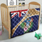 Personalized Tristan da Cunha Quilt Coat Of Arms Tropical Flowers
