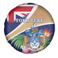 Personalized Tristan da Cunha Spare Tire Cover Coat Of Arms Tropical Flowers