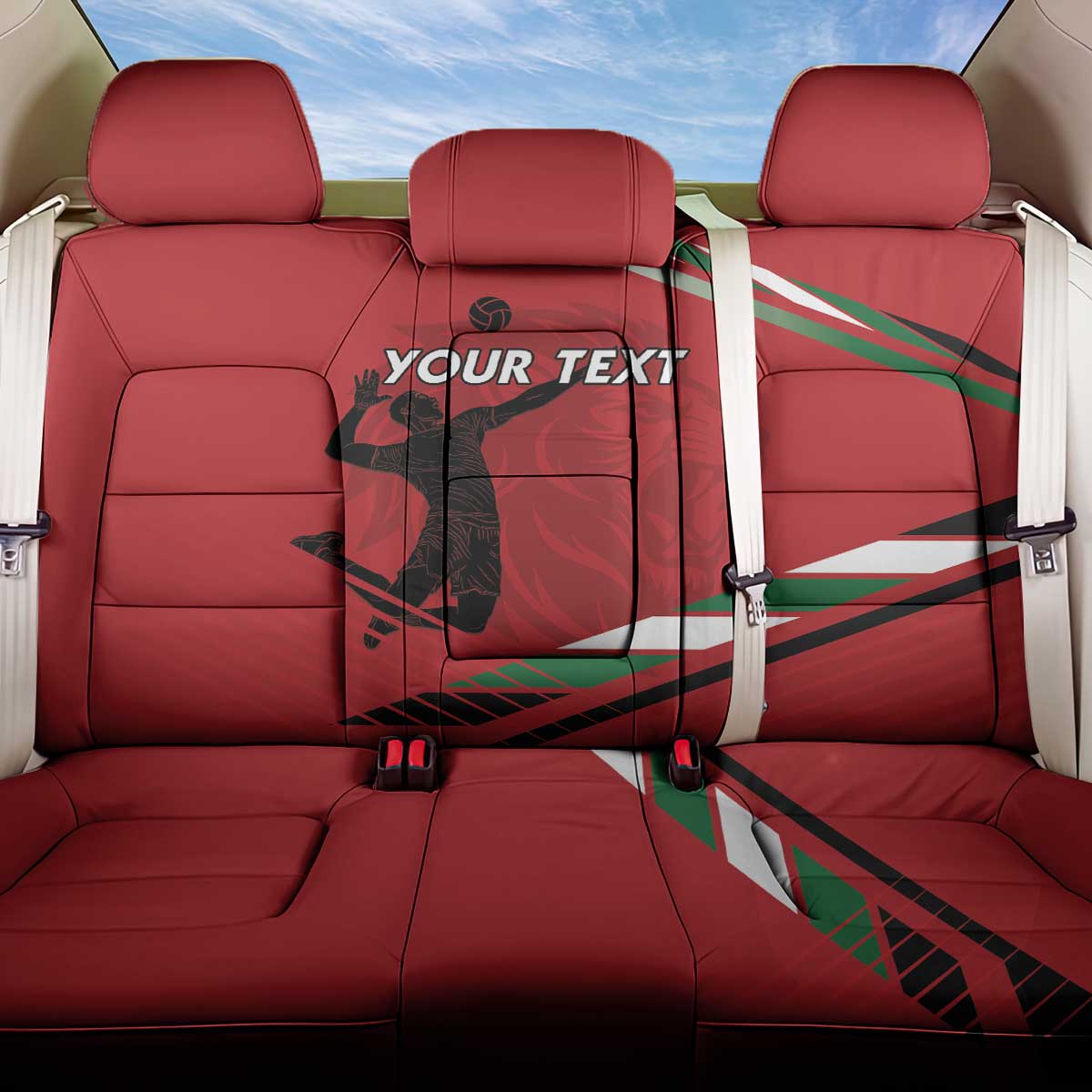 Custom Kenya Volleyball Back Car Seat Cover Go Champions