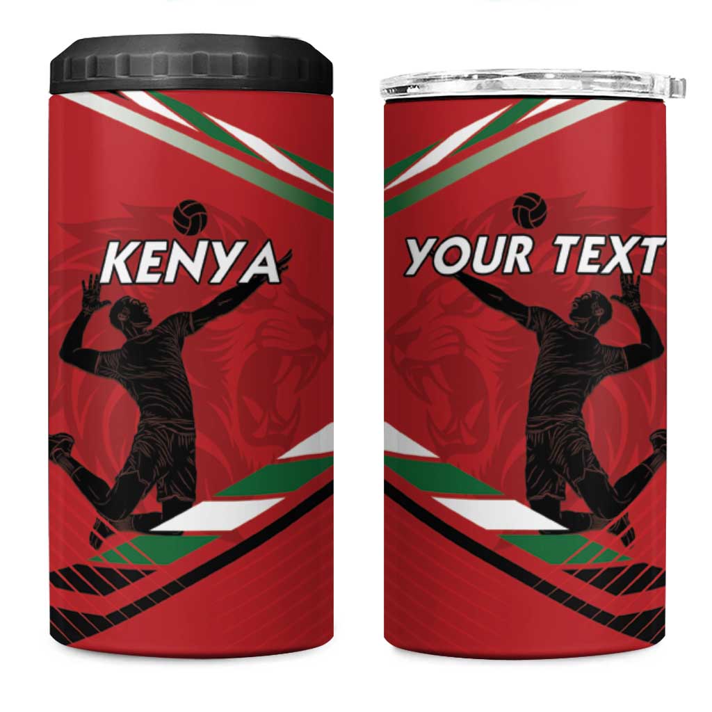 Custom Kenya Volleyball 4 in 1 Can Cooler Tumbler Go Champions