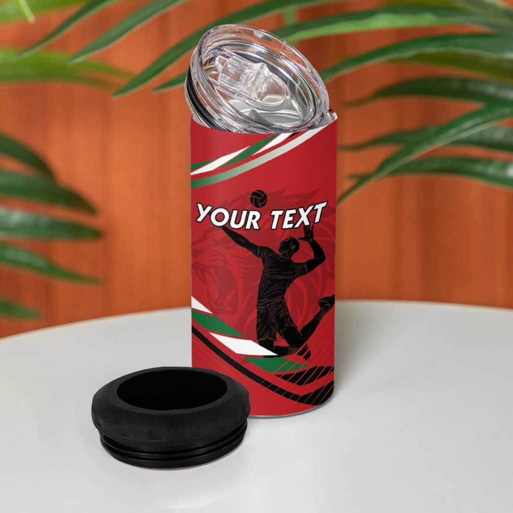 Custom Kenya Volleyball 4 in 1 Can Cooler Tumbler Go Champions