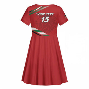Custom Kenya Volleyball Kid Short Sleeve Dress Go Champions