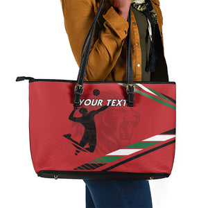Custom Kenya Volleyball Leather Tote Bag Go Champions