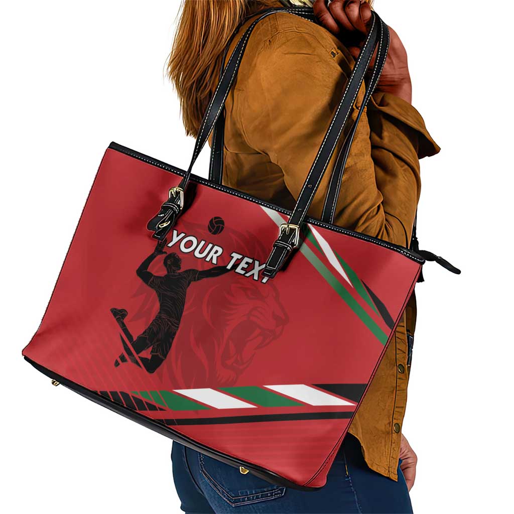 Custom Kenya Volleyball Leather Tote Bag Go Champions
