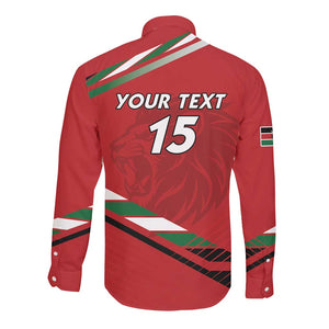 Custom Kenya Volleyball Long Sleeve Button Shirt Go Champions