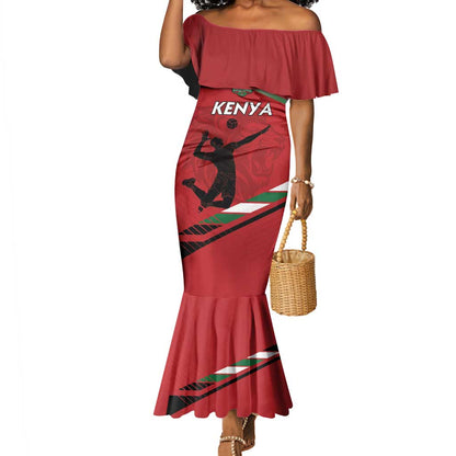 Custom Kenya Volleyball Mermaid Dress Go Champions