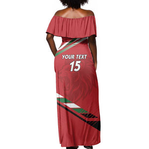 Custom Kenya Volleyball Off Shoulder Maxi Dress Go Champions