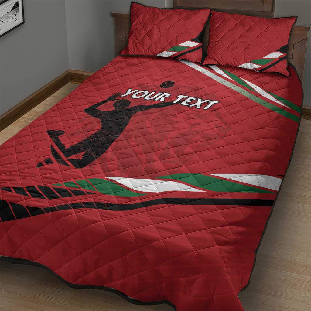 Custom Kenya Volleyball Quilt Bed Set Go Champions