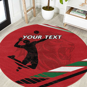 Custom Kenya Volleyball Round Carpet Go Champions