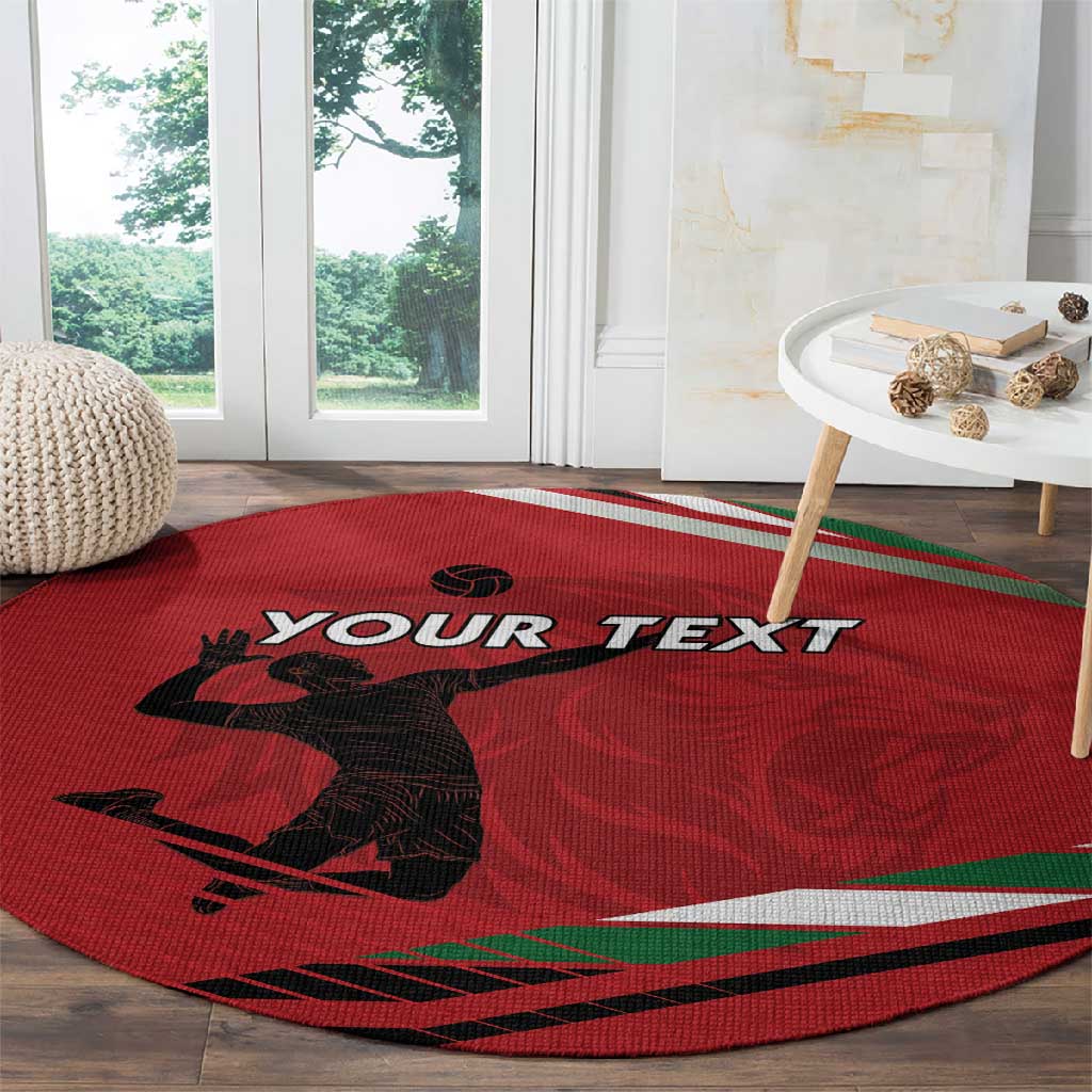 Custom Kenya Volleyball Round Carpet Go Champions
