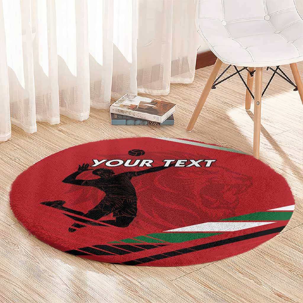 Custom Kenya Volleyball Round Carpet Go Champions