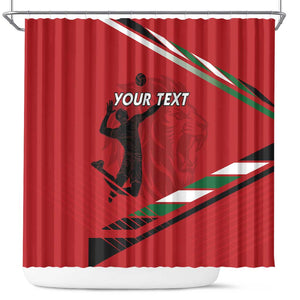 Custom Kenya Volleyball Shower Curtain Go Champions