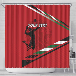 Custom Kenya Volleyball Shower Curtain Go Champions