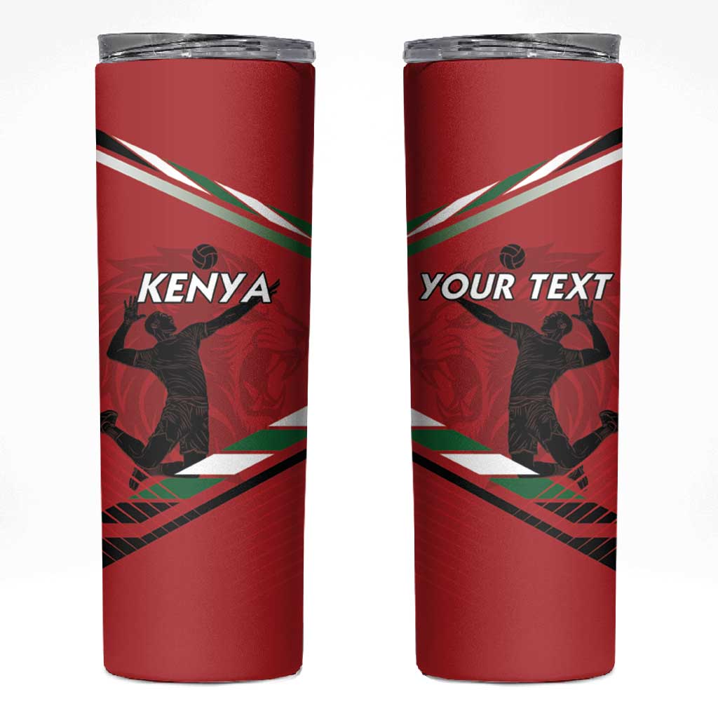 Custom Kenya Volleyball Skinny Tumbler Go Champions
