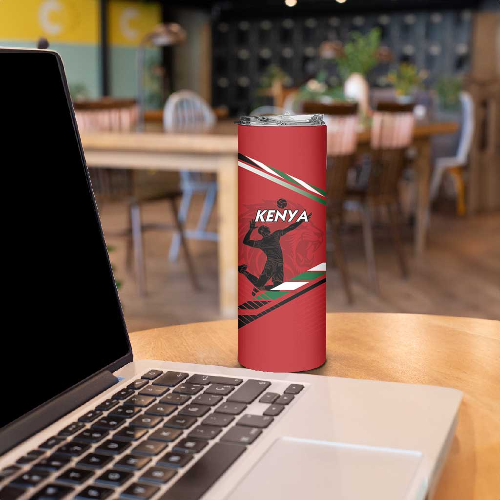 Custom Kenya Volleyball Skinny Tumbler Go Champions