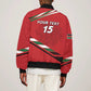 Custom Kenya Volleyball Sleeve Zip Bomber Jacket Go Champions