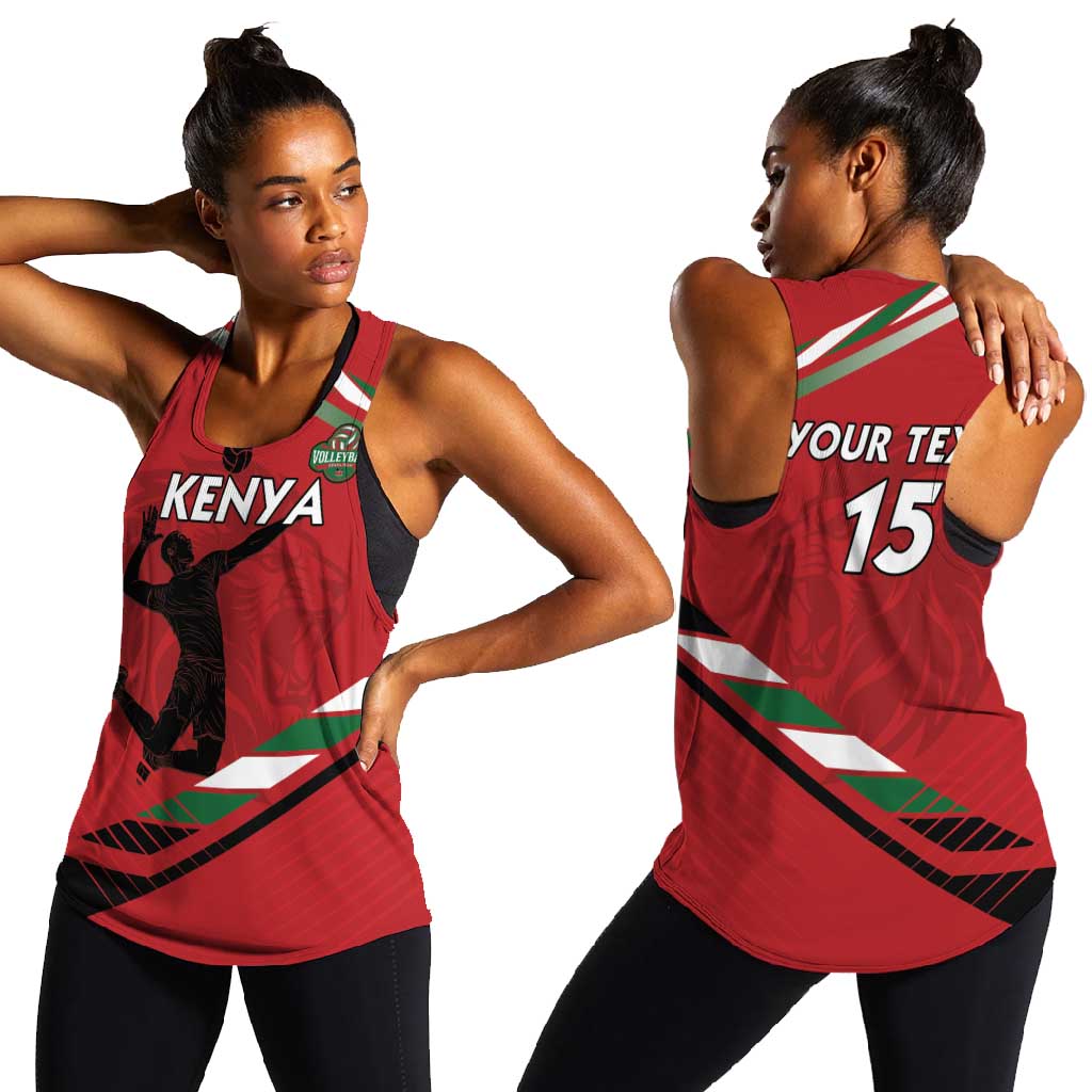 Custom Kenya Volleyball Women Racerback Tank Go Champions